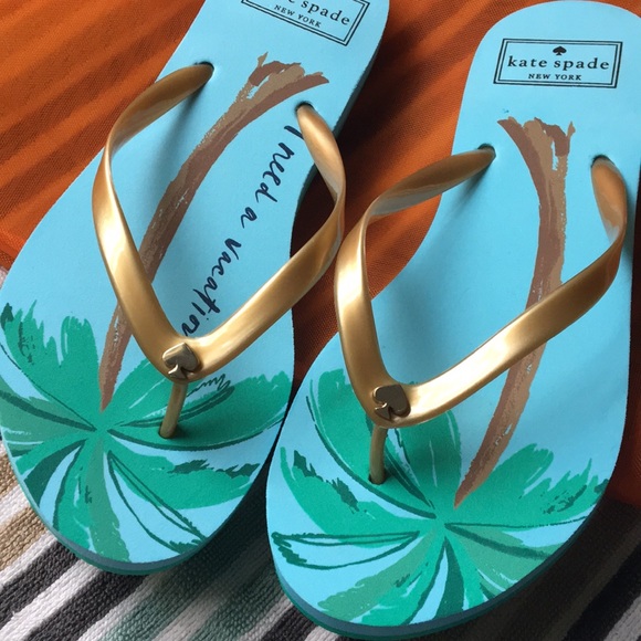 Gone SOON 🌴 Kate Spade Nassau Flip Flops NWT - Picture 3 of 8
